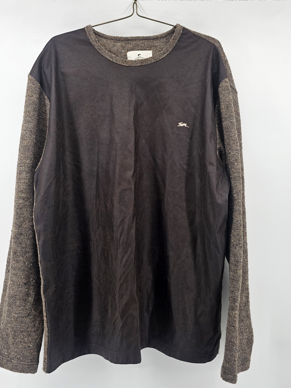 A. Tiziano Premium Mixed Media Long Sleeve Top -‎ Faux Suede & Knit - 3X
